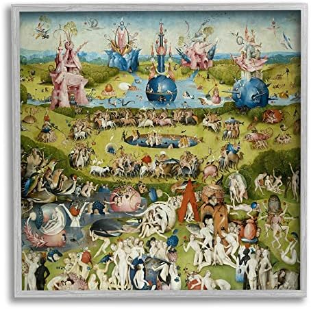 Ступелл За Градината на земните Наслади, Централна Панел Картина Иеронима Bosch Монтиране на изкуството В рамка, Дизайн one1000paintings
