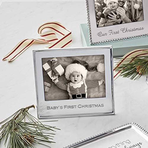 Рамка за снимки с Надпис МАРИПОЗА, Подпис 5x7, Първата Коледа на Бебето
