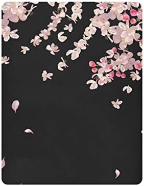 ALAZA Flying Cherry Plum Blossom Цветя, Кърпи за Яслите, Чаршаф за Люлка за Момчета и Момиченца, Мини Размер 39x27 инча