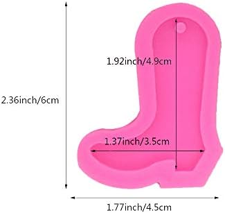 Nifocc Каубойски Обувки Силиконова Форма на Ключодържател на Високи Токчета във формата На Медальони От Епоксидна Смола Леярни Форма